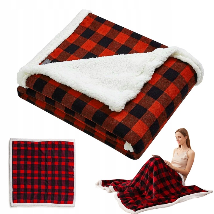 Patura Lana Super Calda 1.5x1.3m, Moale, Pentru Canapea