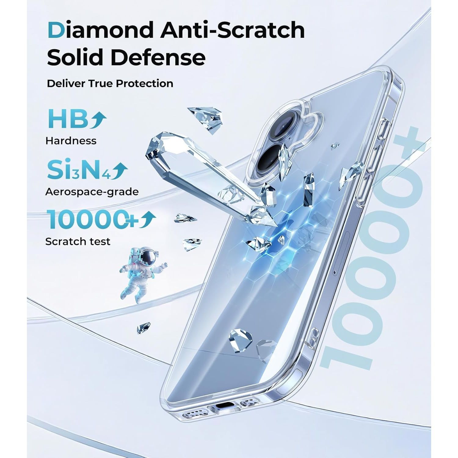 Husa pentru iPhone 17, Transparenta Crystal Clear, Protectie Militara Antisoc, Rezistenta la Ingalbenire, Bumper Ranforsat