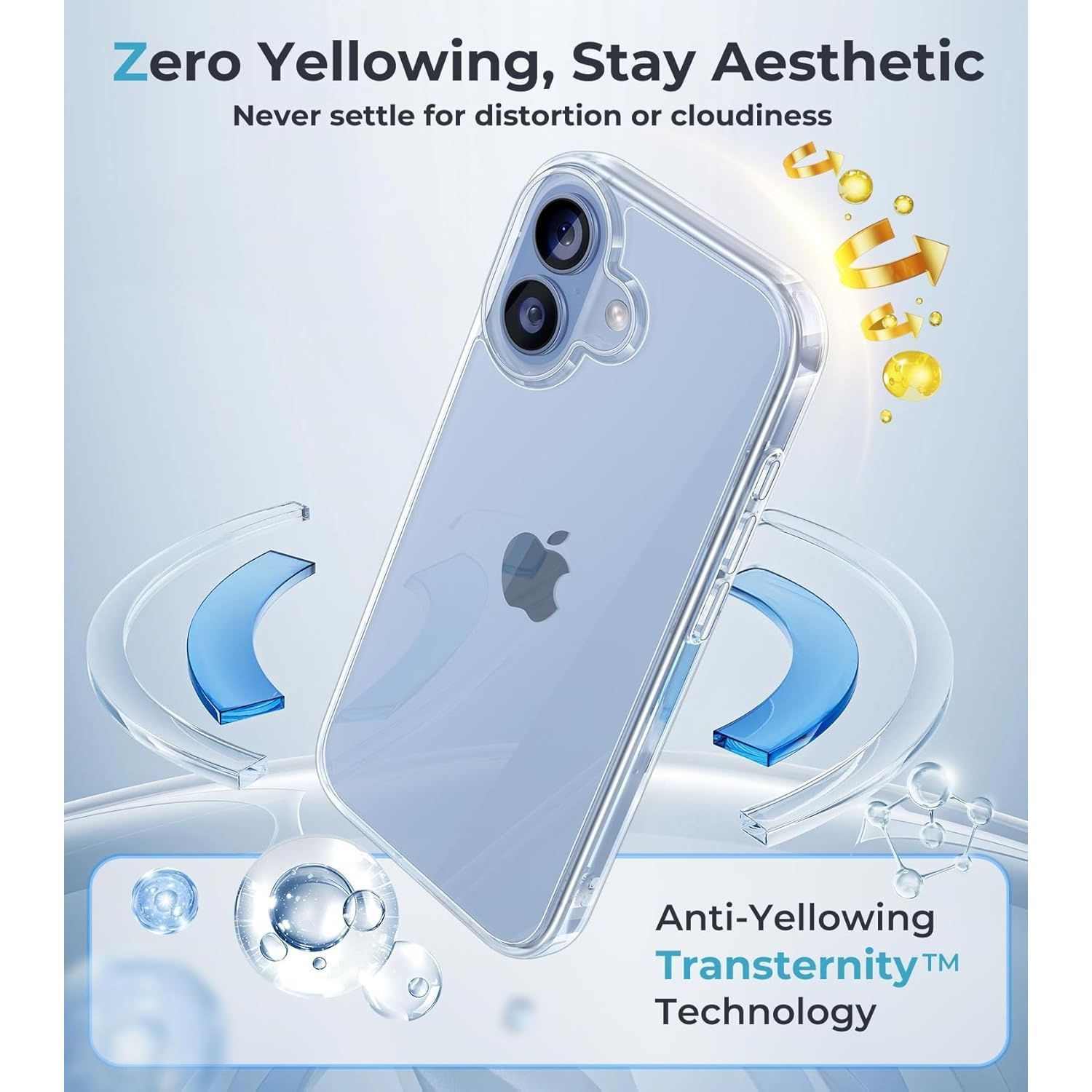 Husa pentru iPhone 17, Transparenta Crystal Clear, Protectie Militara Antisoc, Rezistenta la Ingalbenire, Bumper Ranforsat