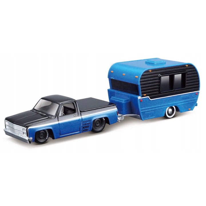 Maisto 1987 Chevy 1500 vontatós jármű 1:64 méretarányban - Kék