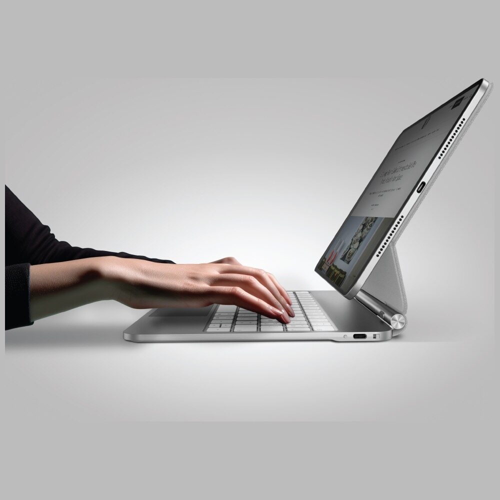 Husa cu tastatura UNIQ Venno Pro compatibila cu iPad Air 11 inch 2024 /2025 / iPad Air 10.9 inch 2022/2020, Alb