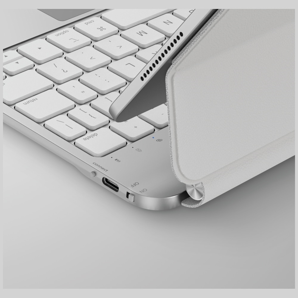 Husa cu tastatura UNIQ Venno Pro compatibila cu iPad Air 11 inch 2024 /2025 / iPad Air 10.9 inch 2022/2020, Alb