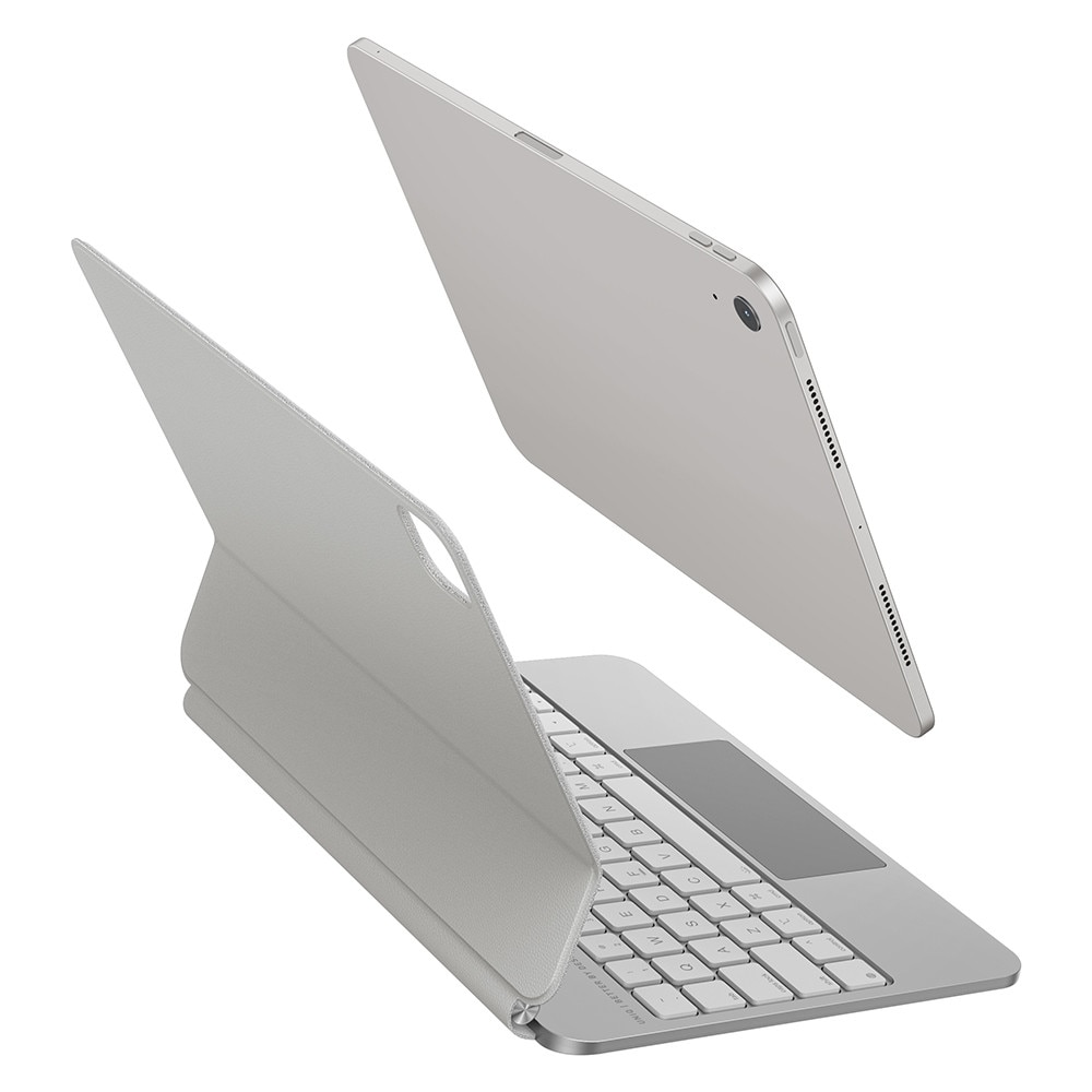 Husa cu tastatura UNIQ Venno Pro compatibila cu iPad Air 11 inch 2024 /2025 / iPad Air 10.9 inch 2022/2020, Alb