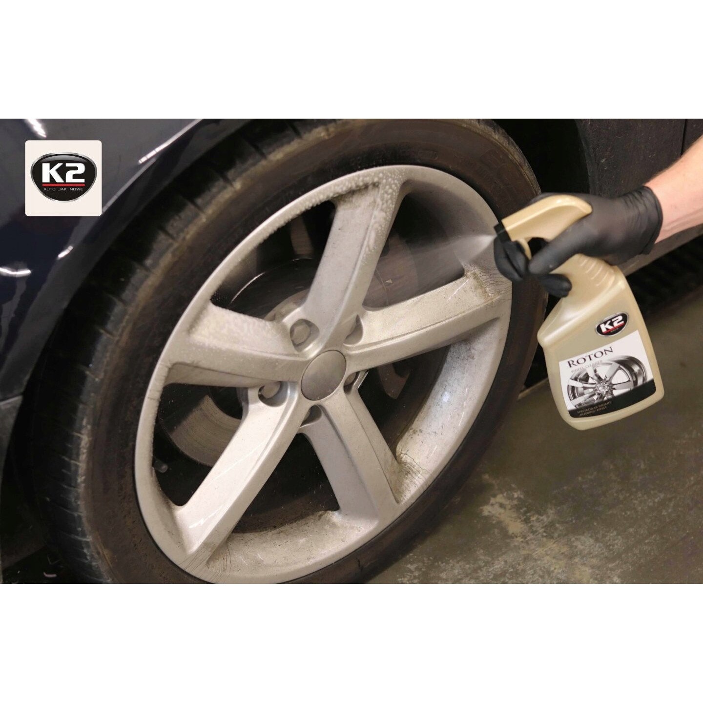 Lichid de curatare jante auto K2 Roton, 5L, efect de 