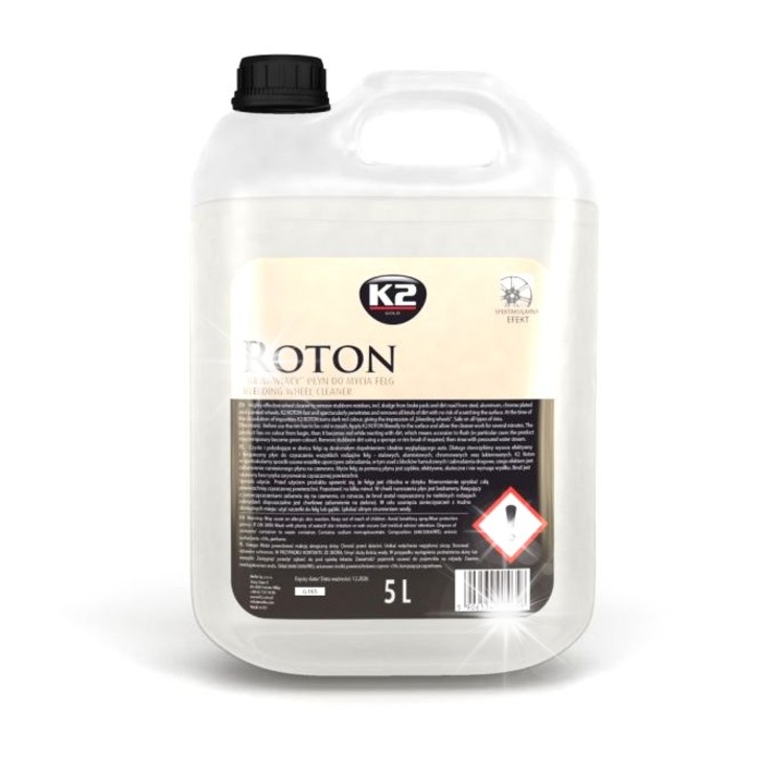 Lichid de curatare jante auto K2 Roton, 5L, efect de 