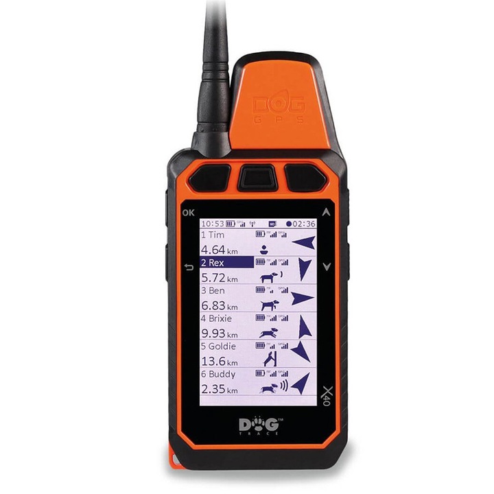 Receptor Dogtrace GPS X40, portocaliu, 152x66x26mm, impermeabil, autonomie 50h