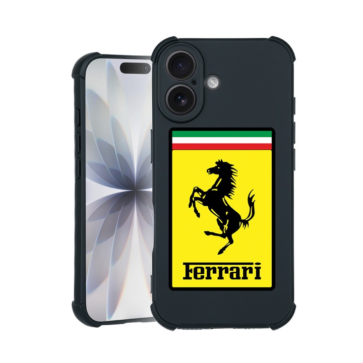 BestCase® Husa TPU Pro Shock Compatibila cu Apple iPhone 14 Pro, cu Design Ferrari, colturi intarite, 3100029 ASB 1773
