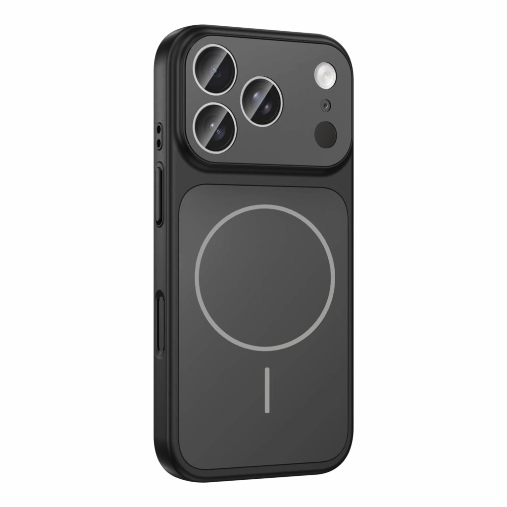 Husa pentru iPhone 17 Pro Max, GlassLook, compatibil cu MagSafe, Premium, Ultra Subtire, Negru