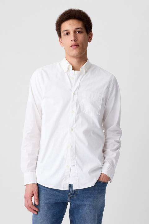 GAP, Szűk fazonú ing legombolható gallérral, Fehér