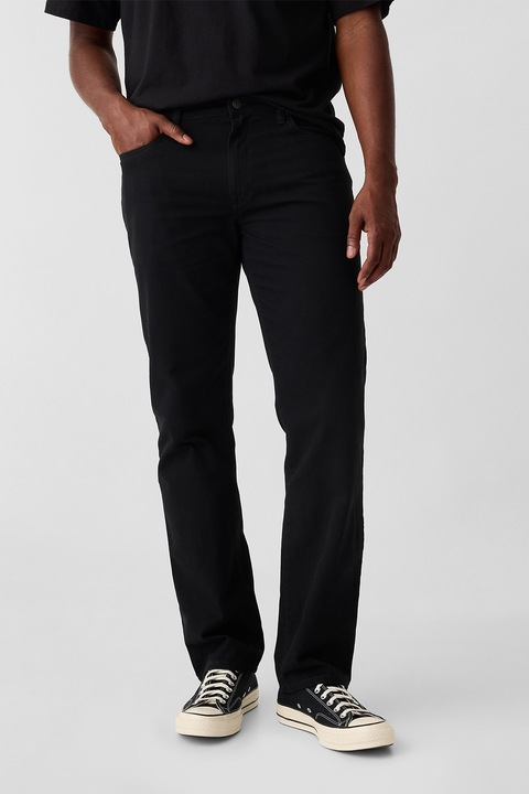 GAP, Straight fit farmernadrág középmagas derékrésszel, Fekete