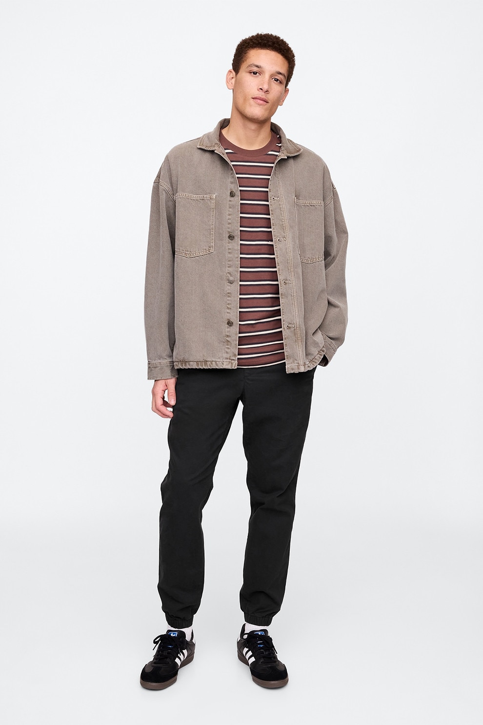 GAP, Pantaloni jogger GapFlex, Negru, L