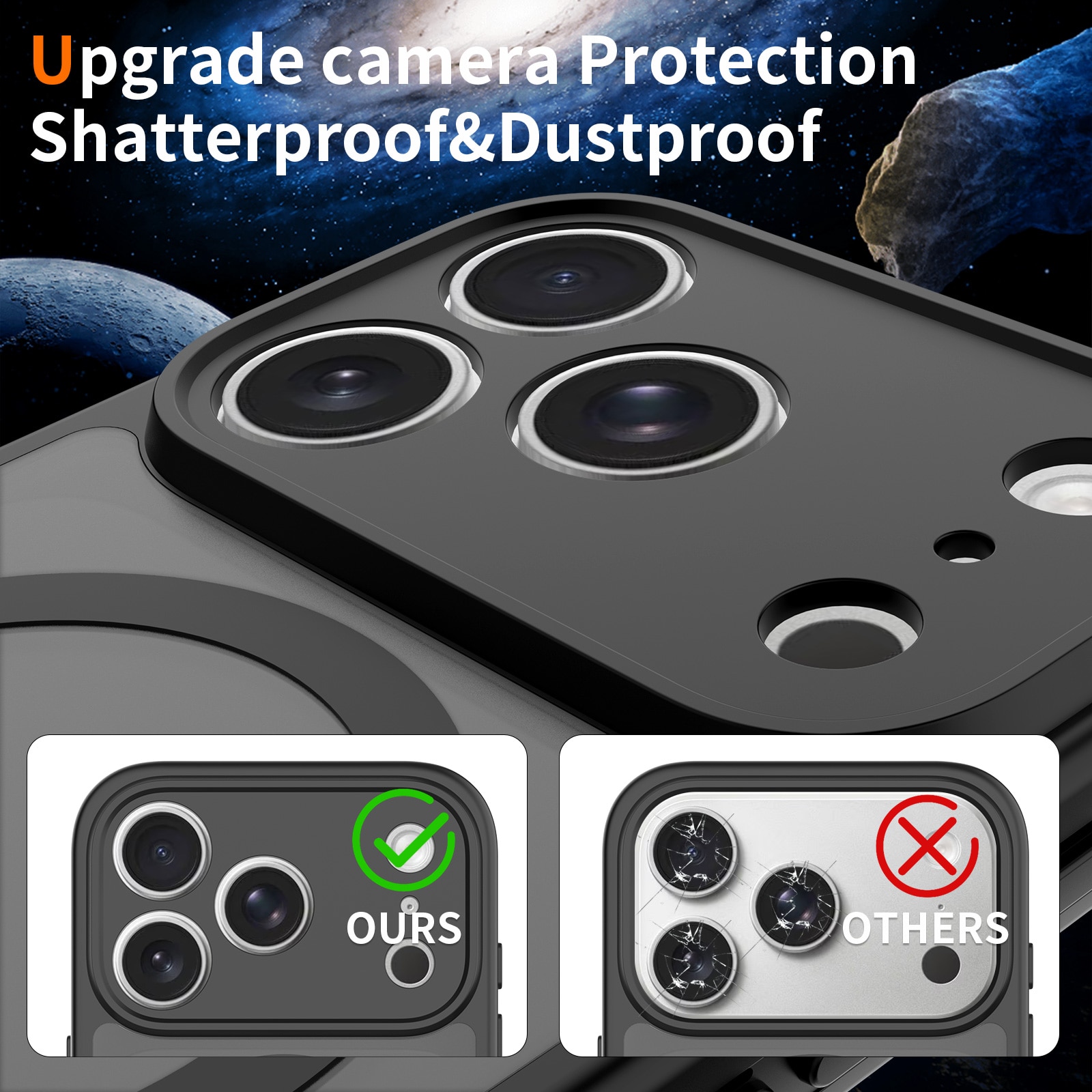 Husa de protectie pentru iPhone 17 Pro, Omelivon, MagSafe, Protectie completa, Anti-Soc, Decupaje Precise, Incarcare Wireless, Negru