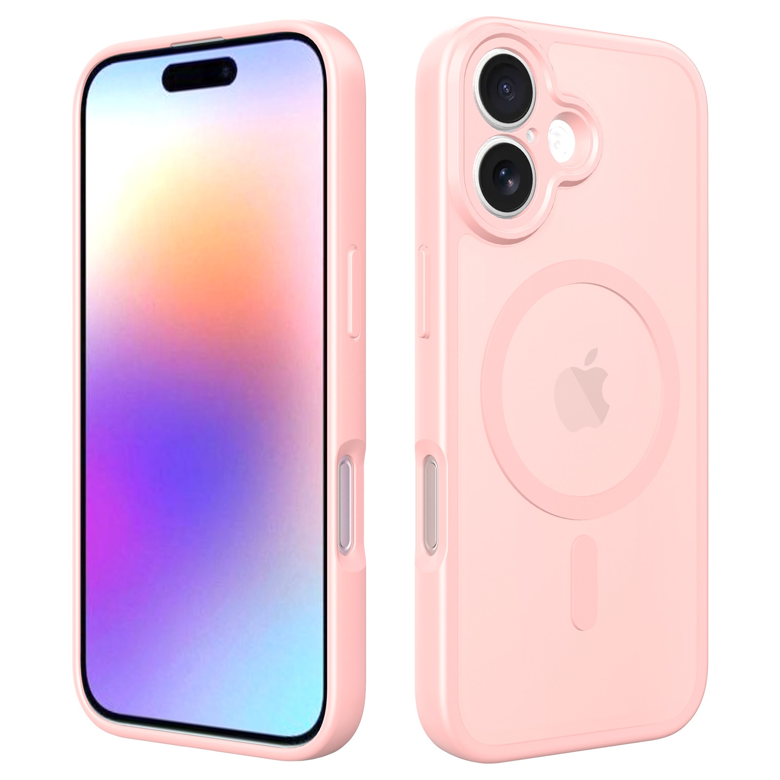 Husa de protectie pentru iPhone 17, Omelivon, MagSafe, Protectie completa, Anti-Soc, Decupaje Precise, Incarcare Wireless, Roz deschis