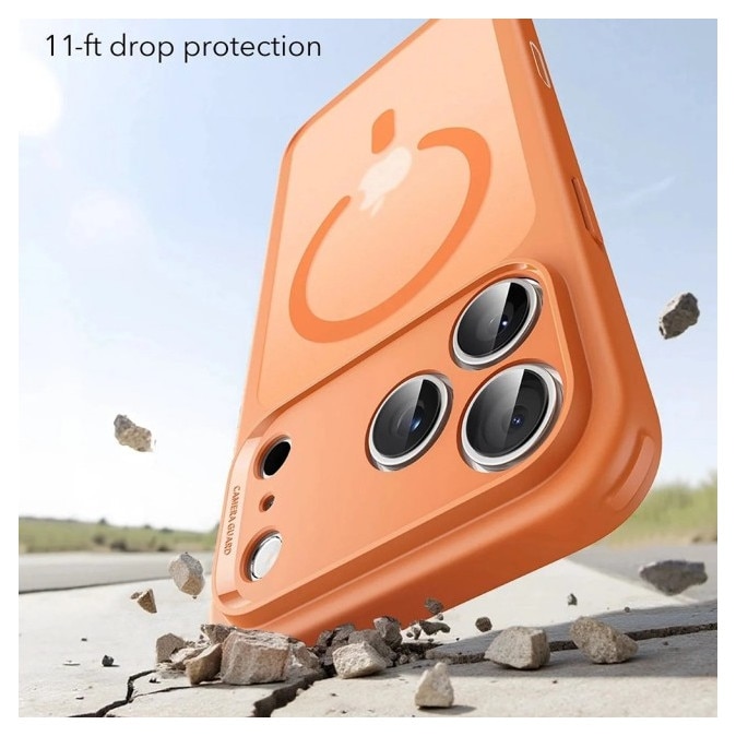 Husa ESR Classic HaloLock Compatibila Cu iPhone 17 Pro, Functie MagSafe, Protectie La Camera, Colturi Intarite, Frost Orange