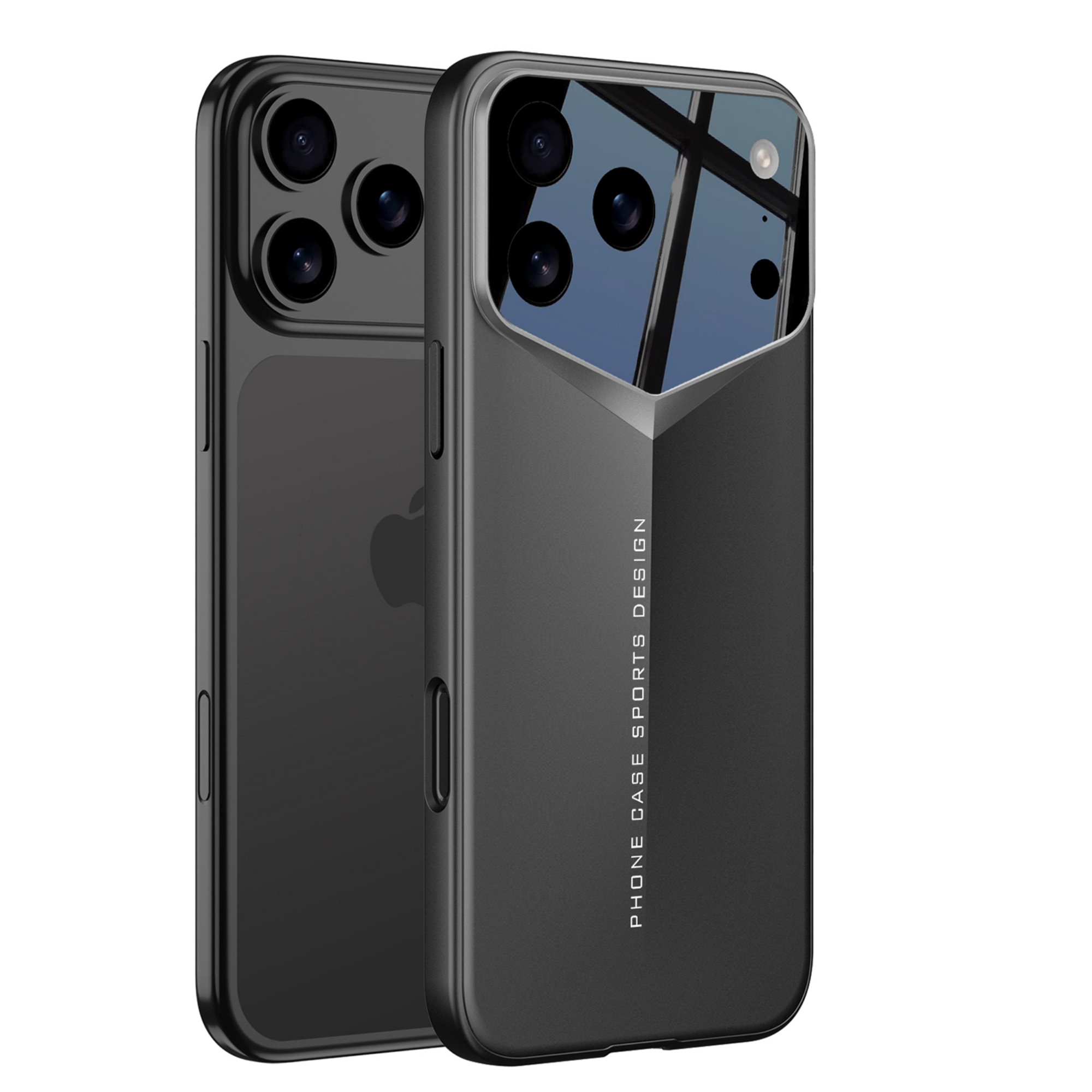 Husa Premium VibeXo pentru iPhone 17 Pro, Policarbonat Dur, Anti-soc, Mata, Ultra Slim, Protectie Spate, Neagra