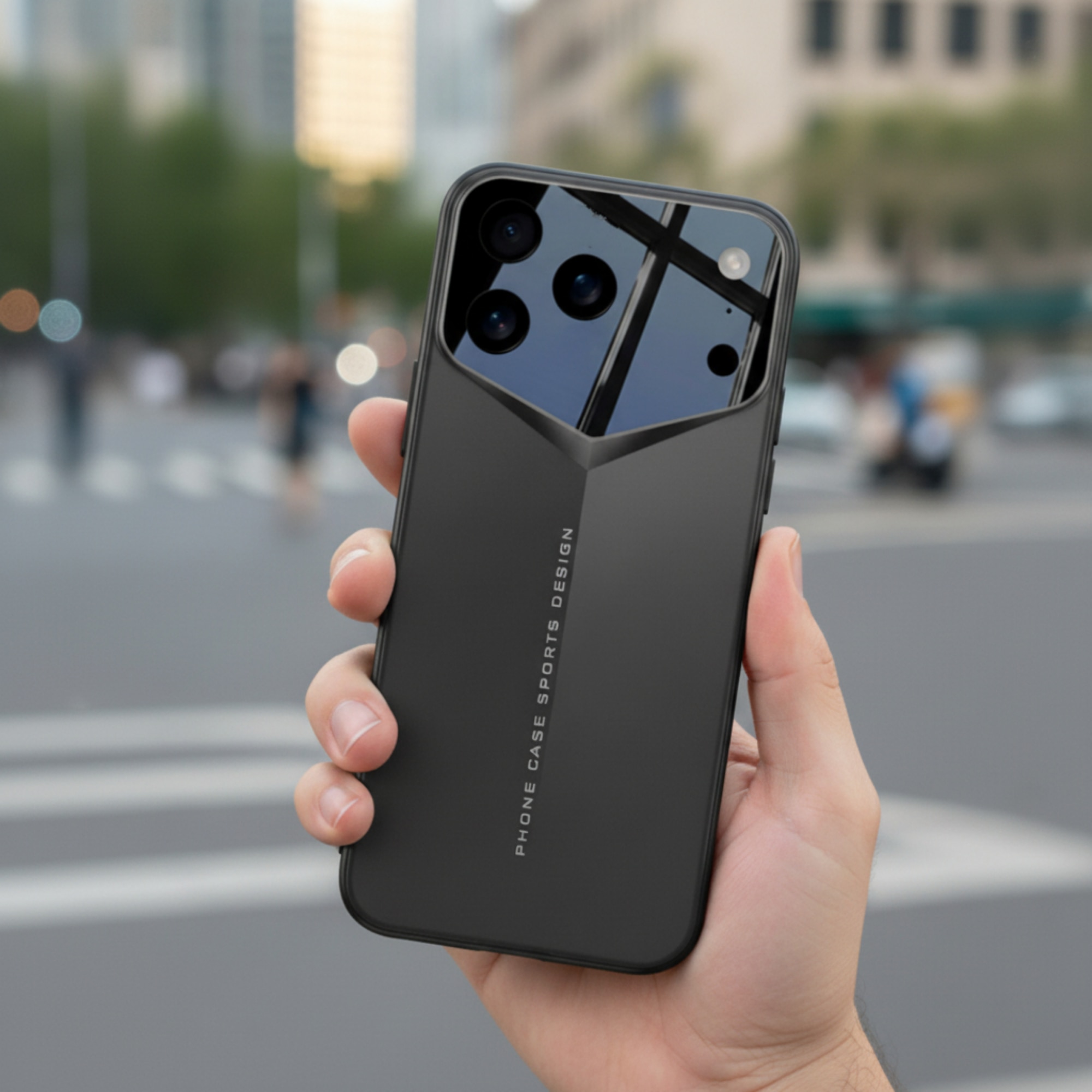 Husa Premium VibeXo pentru iPhone 17 Pro, Policarbonat Dur, Anti-soc, Mata, Ultra Slim, Protectie Spate, Neagra