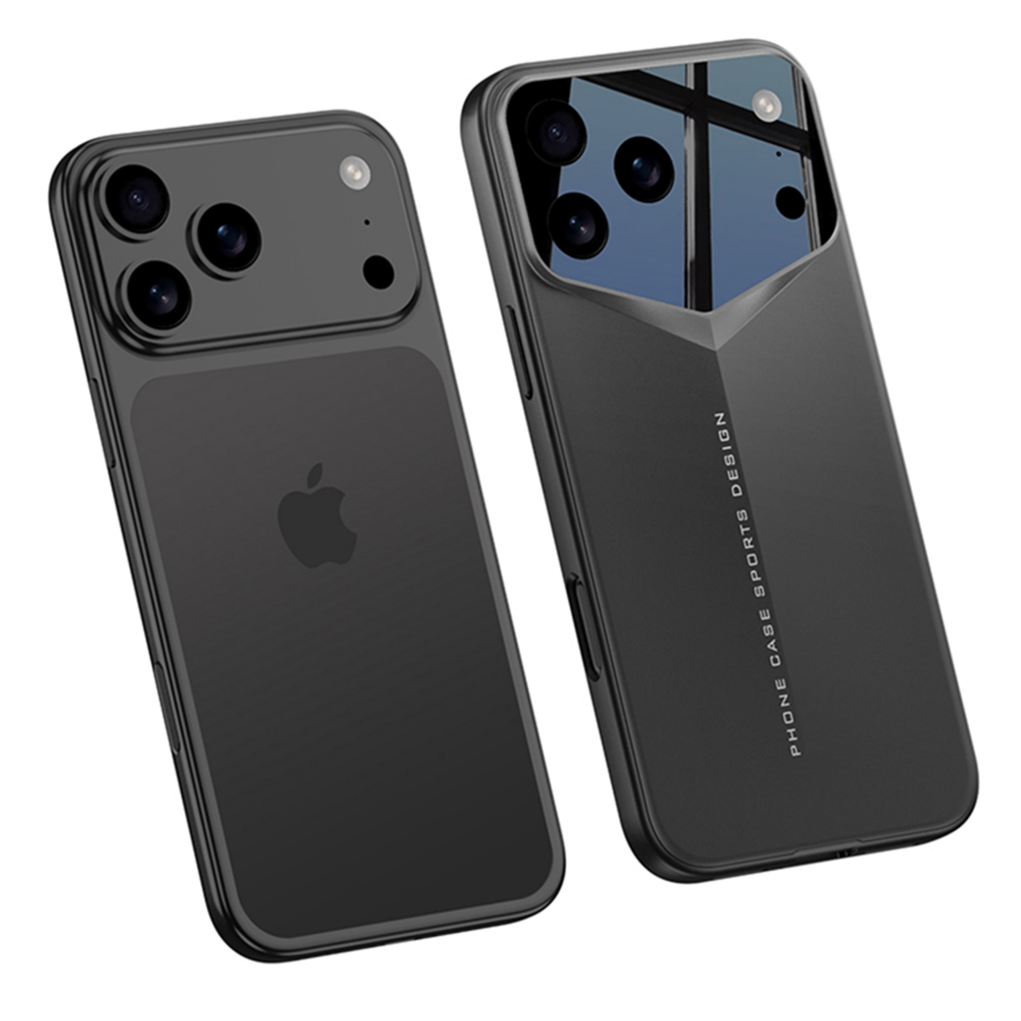 Husa Premium VibeXo pentru iPhone 17 Pro, Policarbonat Dur, Anti-soc, Mata, Ultra Slim, Protectie Spate, Neagra