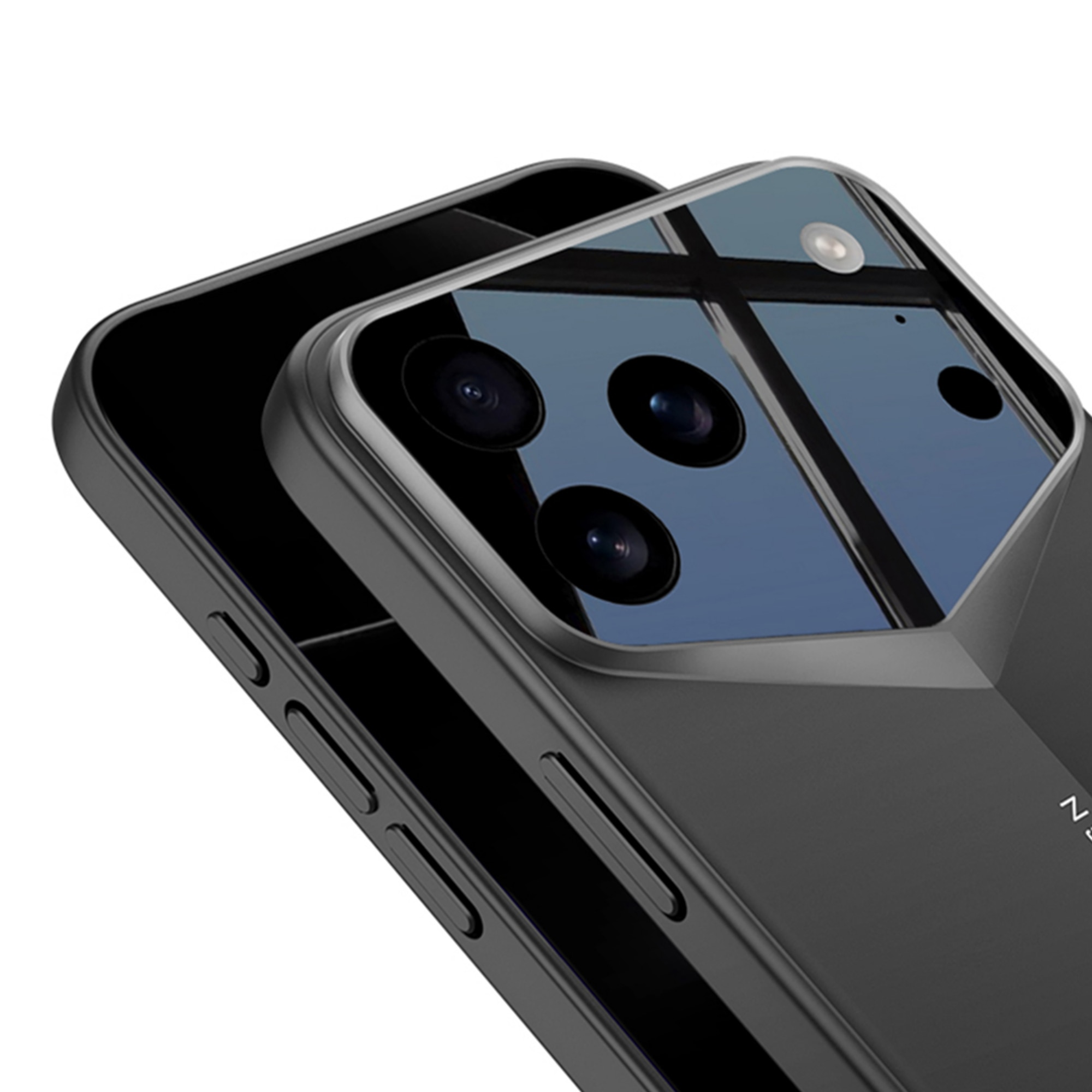 Husa Premium VibeXo pentru iPhone 17 Pro, Policarbonat Dur, Anti-soc, Mata, Ultra Slim, Protectie Spate, Neagra