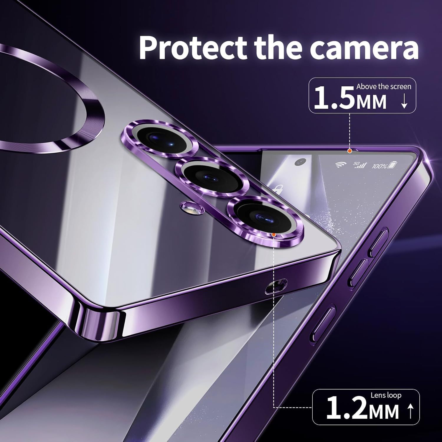 Husa Premium Antisoc Samsung Galaxy A36 5G / A56 5G, Compatibila MagSafe, Shield cu Protectie Avansata, Culoare Mov