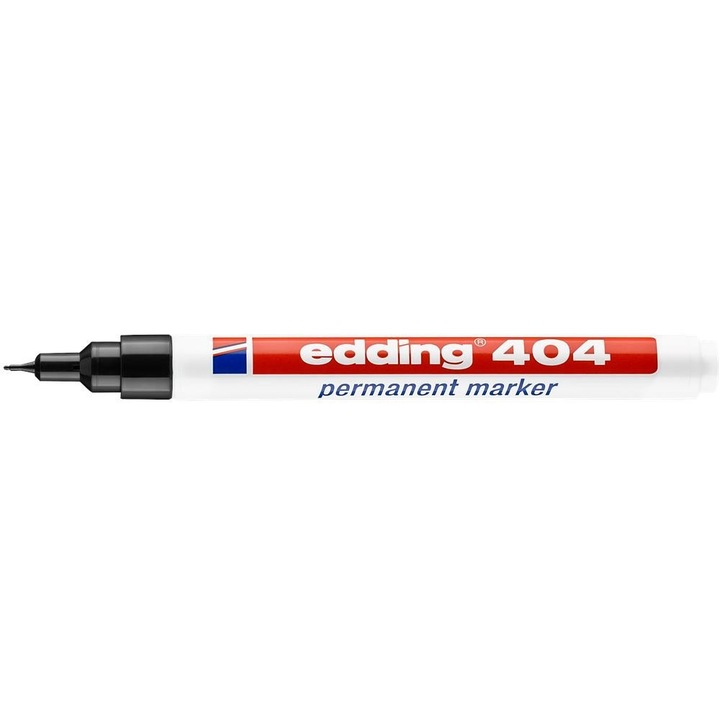 Marker permanent Edding 404, negru, 0.75mm, varf rotund