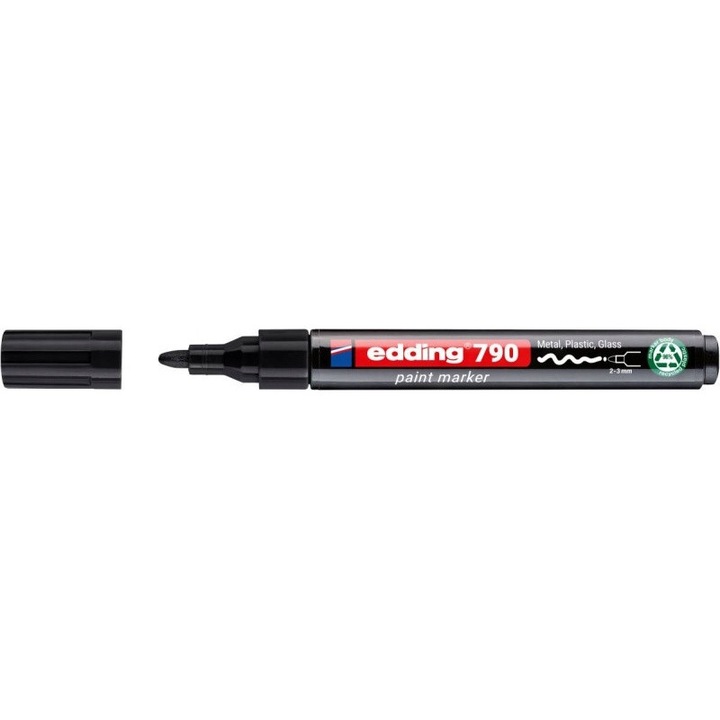 Marker permanent Edding E-790, negru, 2-3mm, 1 buc