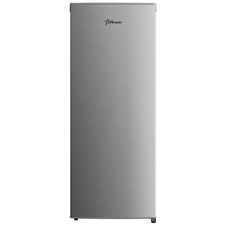 Frigider - Racitor cu o usa STARCREST SFL-230IXE, 230 l, Clasa E, Termostat reglabil, Rafturi ajustabile, H 142 cm, Inox