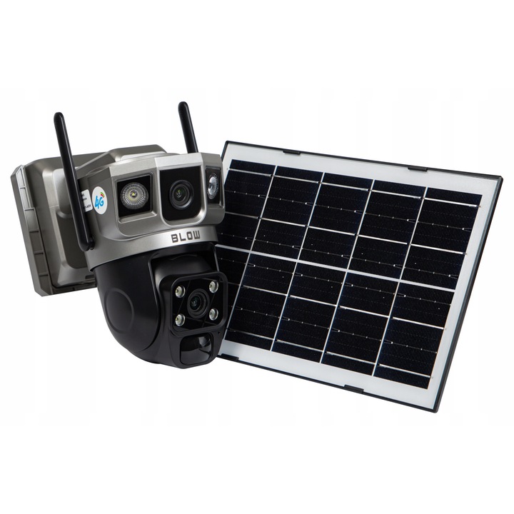 CAMERA 4G LTE PE SIM SOLARA 4MP 2 OBIECTIVE PTZ SMART IP66 FARA FIR