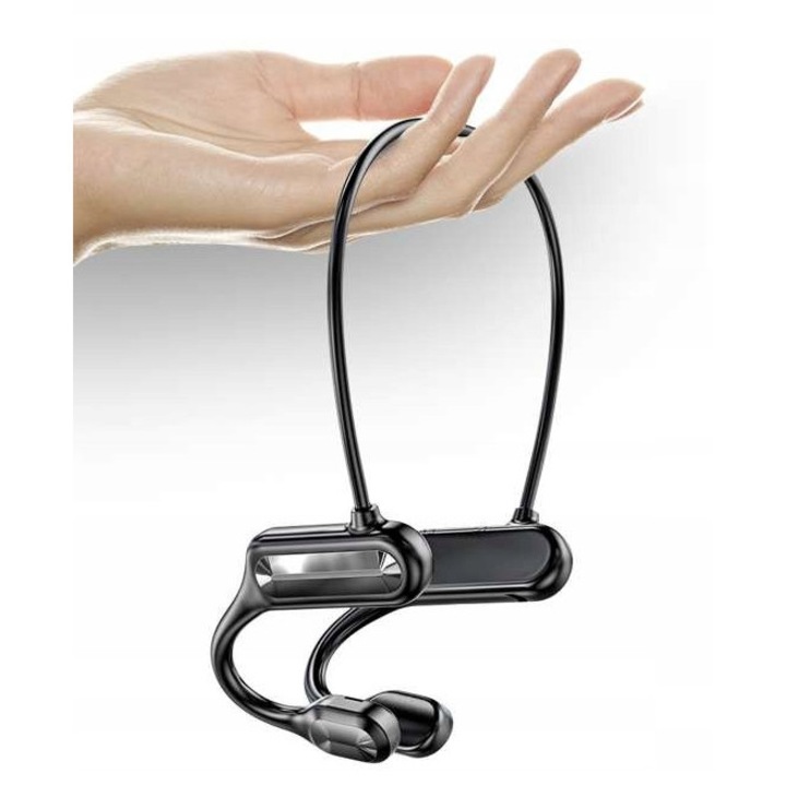 Casti wireless Bluetooth 5.2, negru, impermeabile, autonomie 7 ore