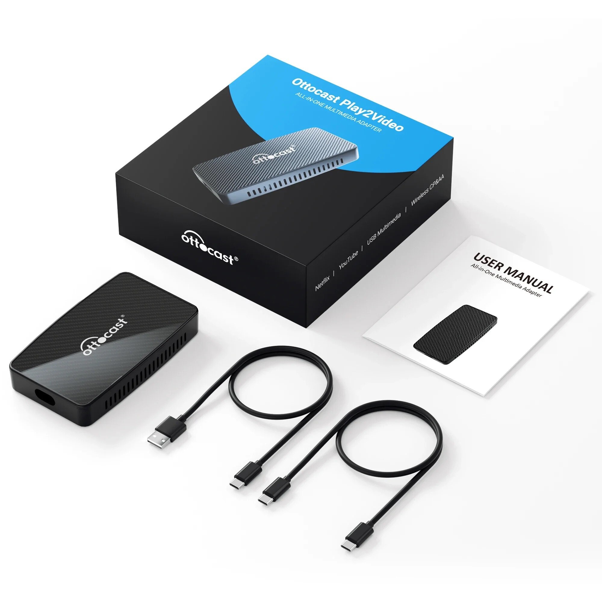 Adapter Ottocast Play2Video Pro, wireless, compatibil cu Android