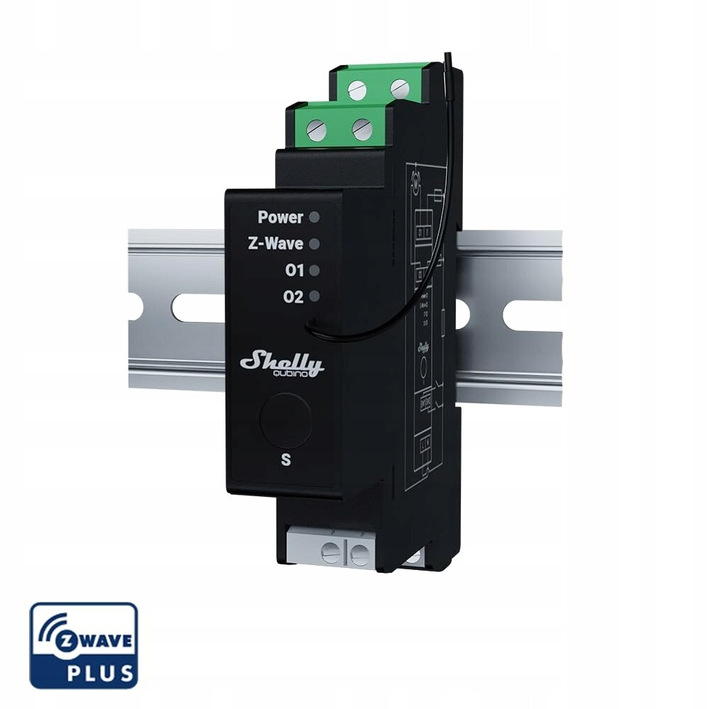 Shelly Qubino Wave Pro Shutter, releu 2 canale cu masurare a energiei ...