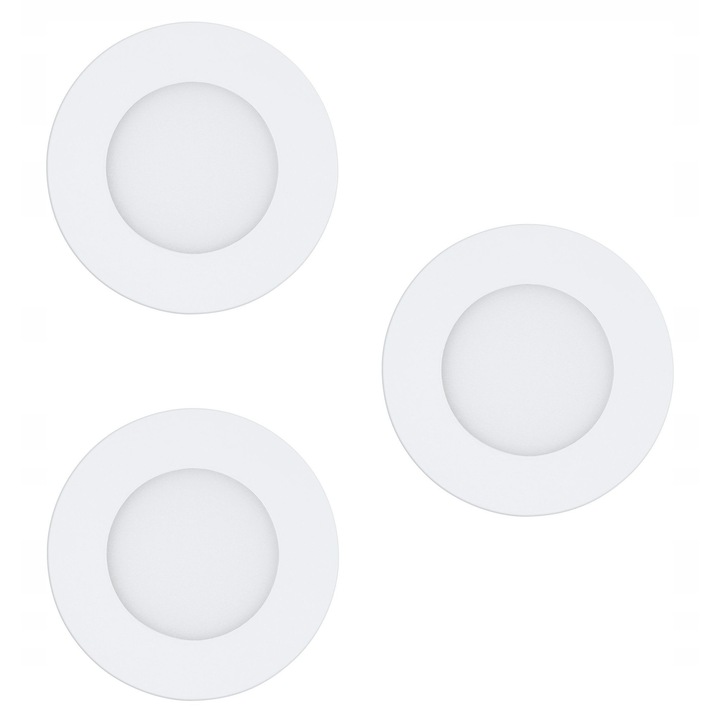 EGLO FUEVA-Z beépíthető LED spotlámpa készlet, 3x2.8W, fehér, IP44, 8.5x2.6cm