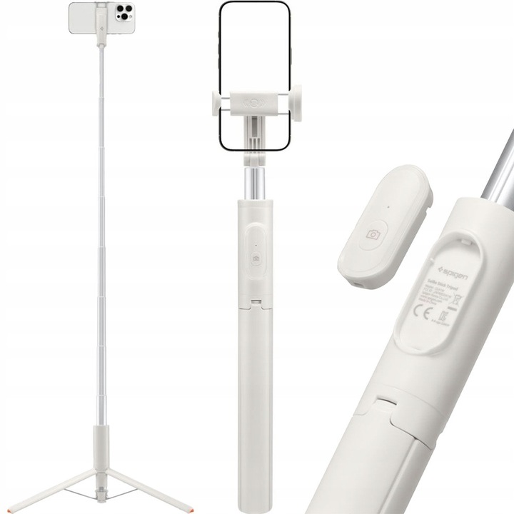 Kijek selfie stick si tripod 2w1, Spigen S541W, Dune Beige, 31,5x146cm