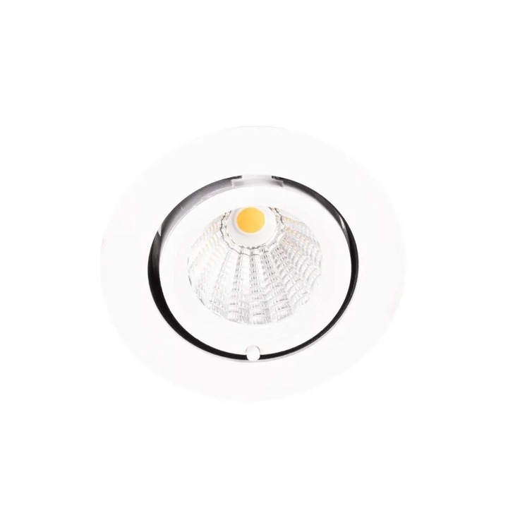 Спот LED вграден MAXlight Rubio 10W, топла светлина 3000K, бял, диаметър 9см, височина 7см