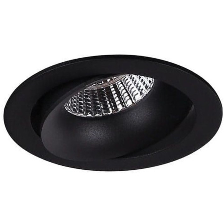 LED спот Maxlight Arya, черен, кръгъл, 8W, 10.4см, IP20