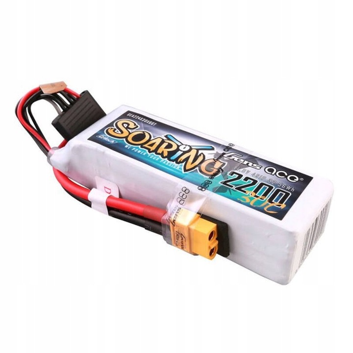 Акумулатор G-Tech Soaring 2200mAh 14.8V 30C 4S1P Lipo с конектор XT60, 107x35x27mm