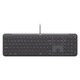 Комбинирана клавиатура Logitech Signature Slim Wired K620, USB, Мултимедийна, Графит