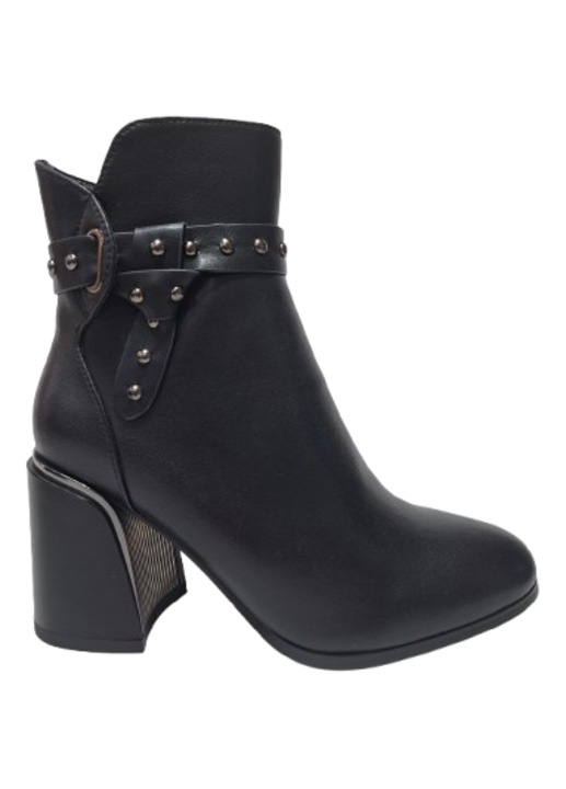 Botine dama piele naturala S, Negru