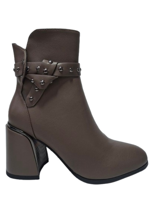 Botine dama piele naturala T, Bej