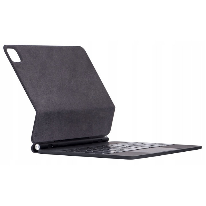 Etui cu tastatura si touchpad pentru iPad Pro 11" 2024, Bestphone, negru, Bluetooth, USB-C