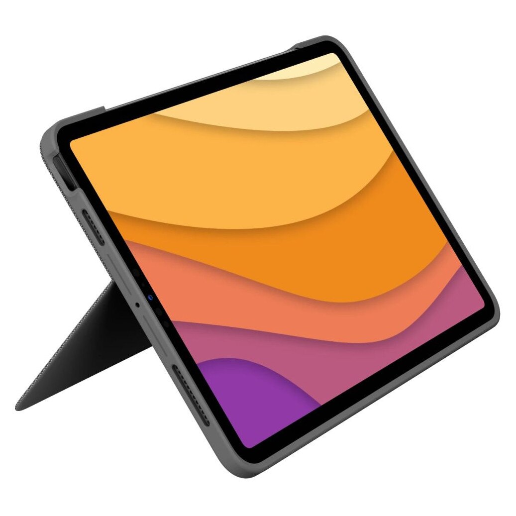 Husa tableta Logitech Combo Touch pentru iPad Air 11", gri Oxford