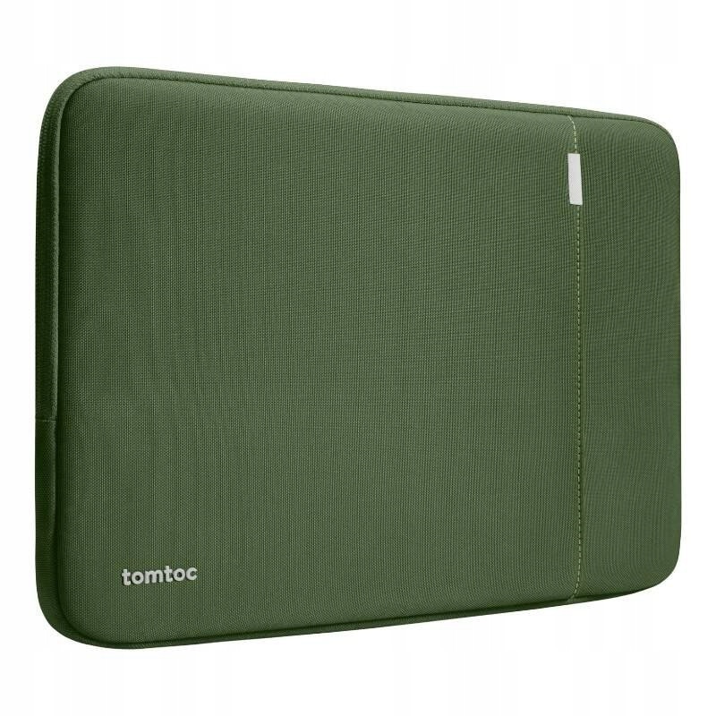 Etui laptop tomtoc 14" Defender-A13, verde, dimensiuni 31,3x22,1x1,5cm, set cu buzunar pentru accesorii