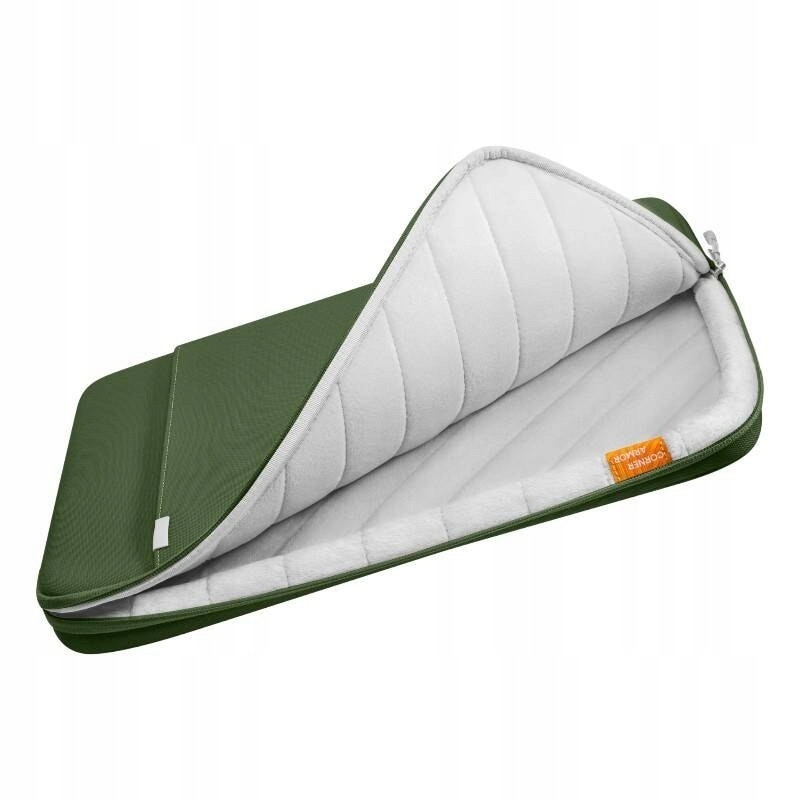 Etui laptop tomtoc 14" Defender-A13, verde, dimensiuni 31,3x22,1x1,5cm, set cu buzunar pentru accesorii