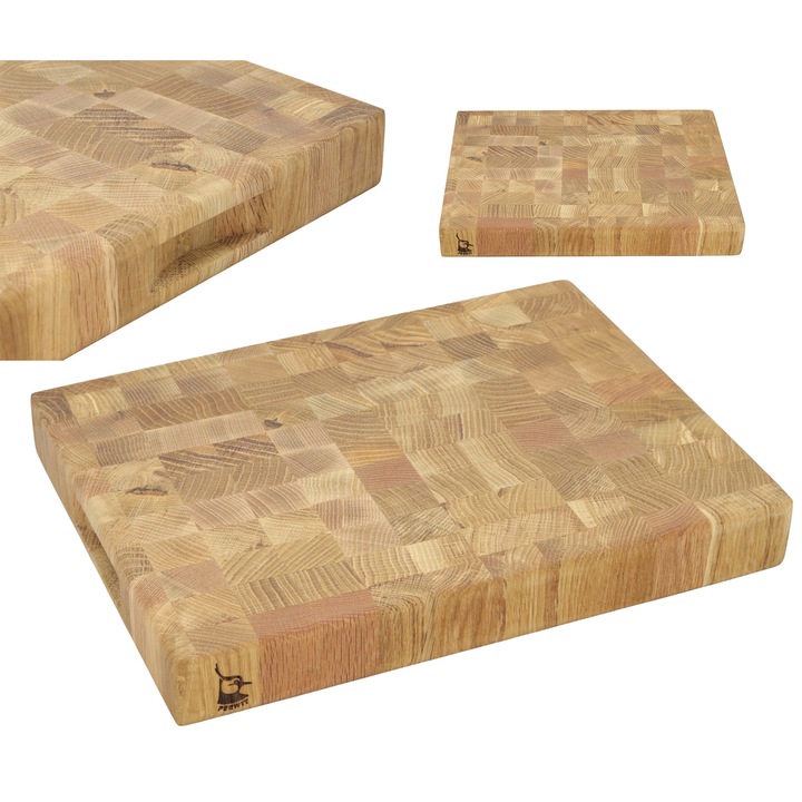 Дъска за рязане от дъб, PEEWIT, 32x24x4см, омаслена, издръжлива, елегантна
