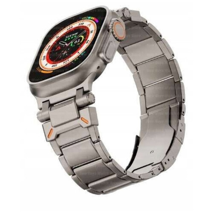 Bratara set tytan pentru Apple Watch 1/2/3/4/5/6/7/8/9/SE/Ultra/Ultra2 42/44/45/49mm