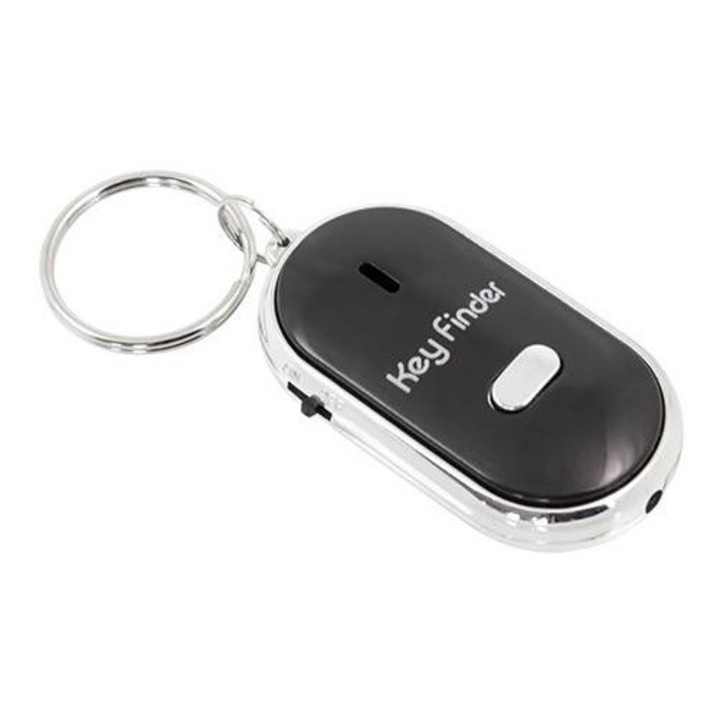 Kulcstartó kulcskereső funkcióval - hang- és fényjelzés, LRTM, fekete