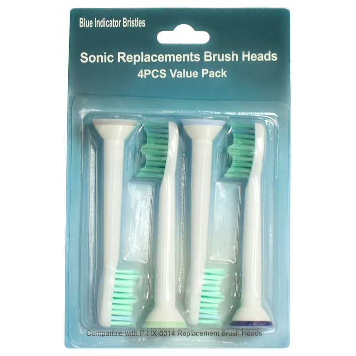 4 бр. P-HX-6014 резервна глава, съвместима с електрически четки за зъби Philips Sonicare Sonic, LRTM, с мек косъм