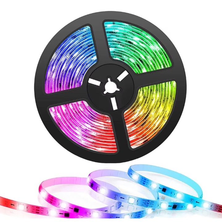 Bluetooth intelligens LED fényszalagok 5m, IP65, APP (MDX-16)