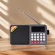 Radio portabil, încărcare solară, încărcare TYPE-C, conectivitate BT, card TF, unitate USB, player muzical MP3 cu afișaj LED. H6108-GRI