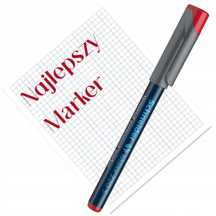 Marker permanent Schneider, rosu, 0.4mm, design subtire