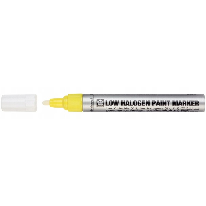 Marker Sakura Paint Galben 2mm, permanent, cu conținut redus de halogeni